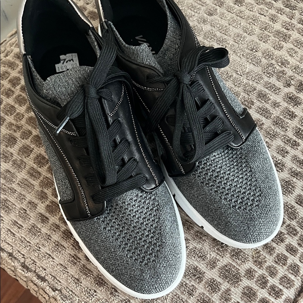 Vaneli Black and Gray Women's Sneakers